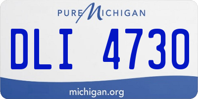 MI license plate DLI4730