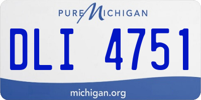 MI license plate DLI4751