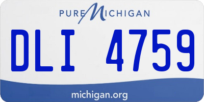 MI license plate DLI4759