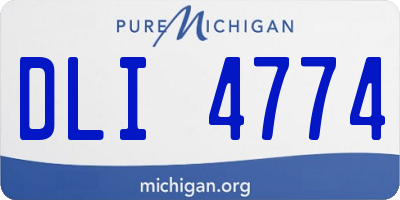 MI license plate DLI4774