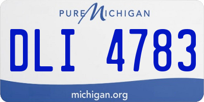 MI license plate DLI4783