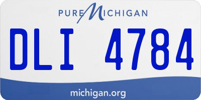 MI license plate DLI4784