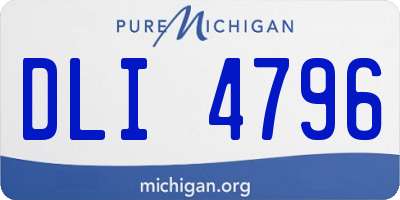 MI license plate DLI4796