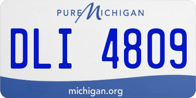 MI license plate DLI4809