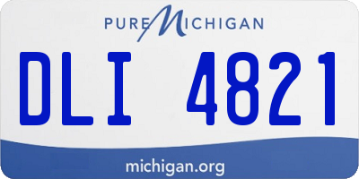 MI license plate DLI4821