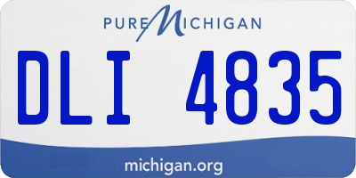 MI license plate DLI4835