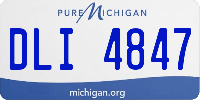 MI license plate DLI4847