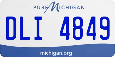 MI license plate DLI4849