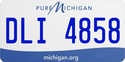 MI license plate DLI4858
