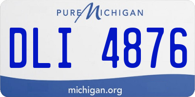 MI license plate DLI4876