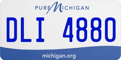 MI license plate DLI4880