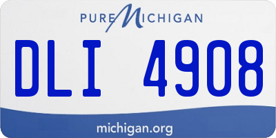 MI license plate DLI4908