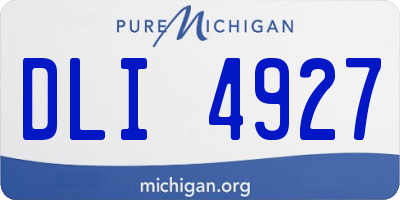 MI license plate DLI4927
