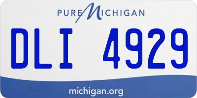 MI license plate DLI4929