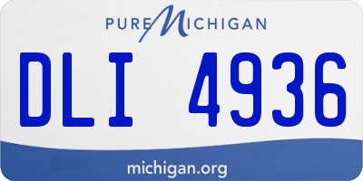 MI license plate DLI4936