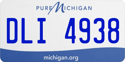 MI license plate DLI4938