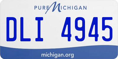 MI license plate DLI4945