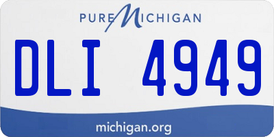 MI license plate DLI4949
