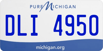 MI license plate DLI4950