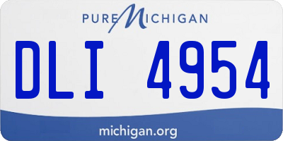 MI license plate DLI4954