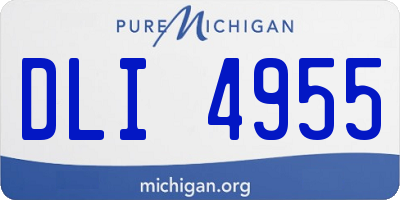 MI license plate DLI4955
