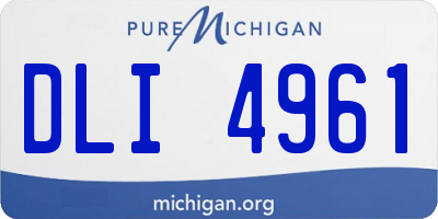 MI license plate DLI4961