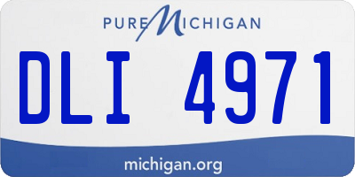 MI license plate DLI4971
