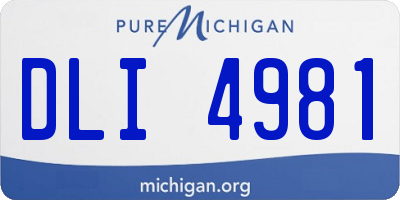 MI license plate DLI4981