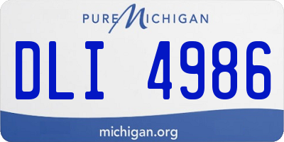 MI license plate DLI4986