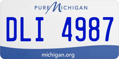 MI license plate DLI4987