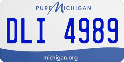 MI license plate DLI4989