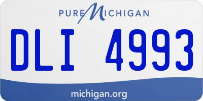 MI license plate DLI4993