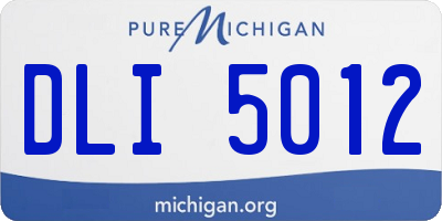 MI license plate DLI5012