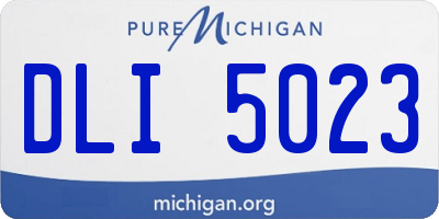 MI license plate DLI5023