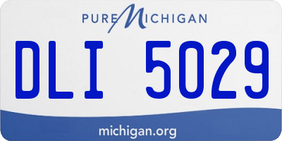 MI license plate DLI5029