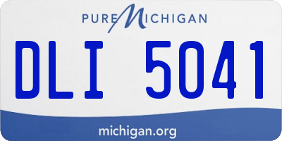 MI license plate DLI5041
