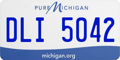 MI license plate DLI5042