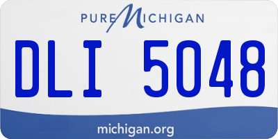 MI license plate DLI5048