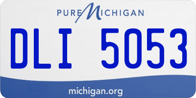 MI license plate DLI5053