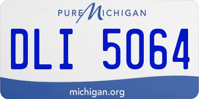 MI license plate DLI5064