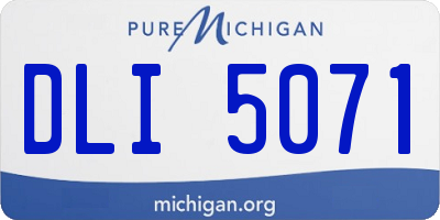 MI license plate DLI5071