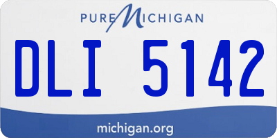 MI license plate DLI5142