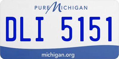 MI license plate DLI5151