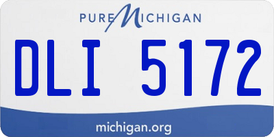 MI license plate DLI5172