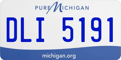 MI license plate DLI5191