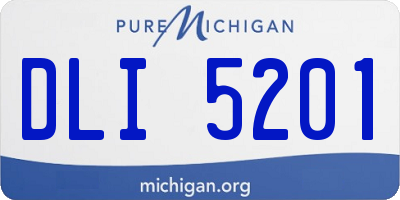 MI license plate DLI5201