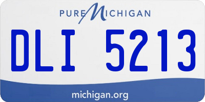 MI license plate DLI5213