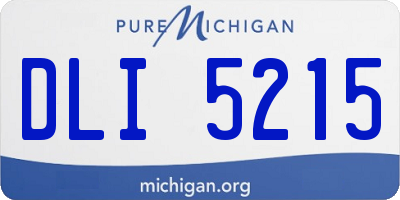 MI license plate DLI5215