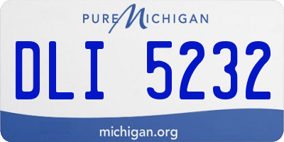 MI license plate DLI5232