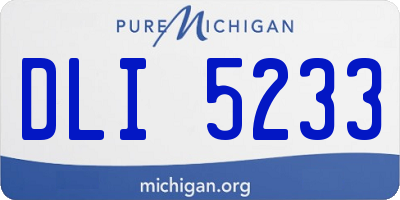 MI license plate DLI5233